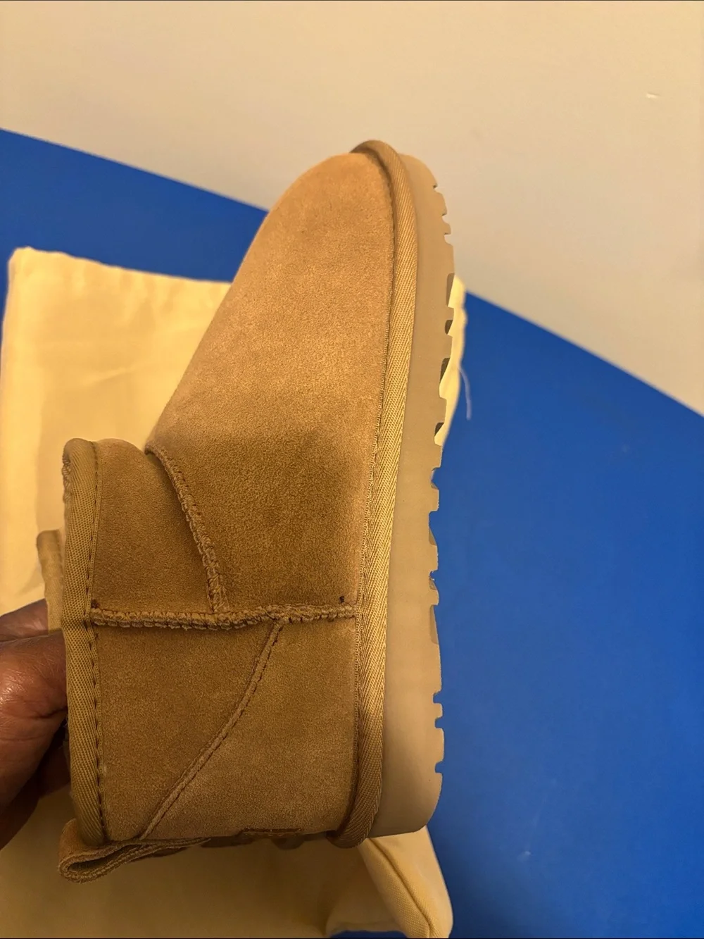 UGG Kids Chestnut Shearling-Lined Slip-On Boots